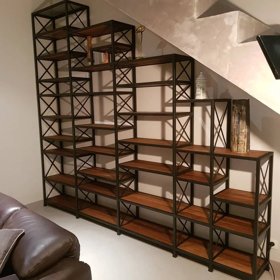 Bibliothèque acier sur mesure